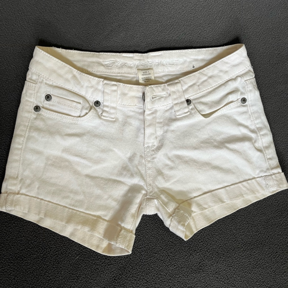 Vintage Blue Asphalt white Jean shorts